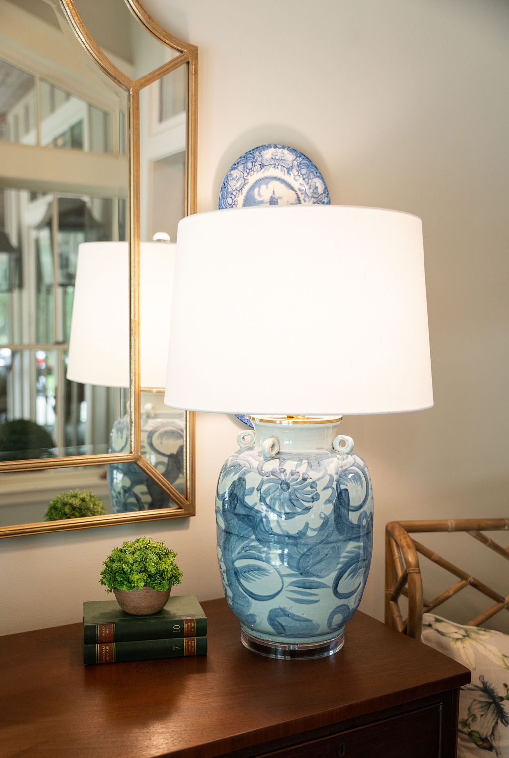 Patricia Blue Table Lamp (28”)