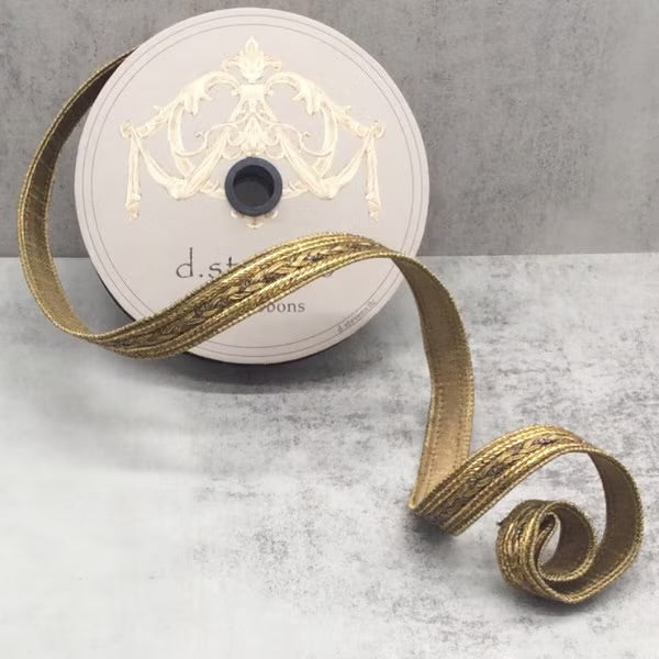 Gold Trim Wired Ribbon