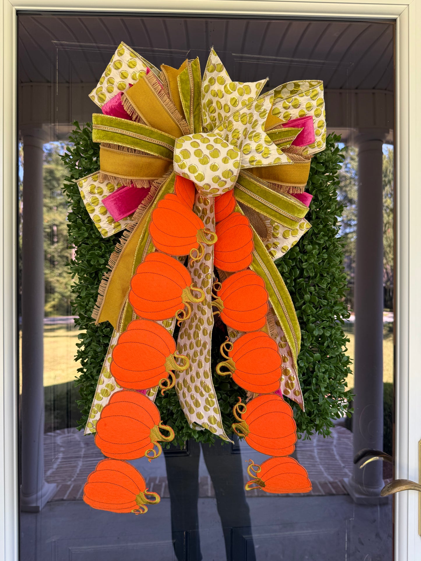 Chartreuse Pumpkin Bow - Pre-Order (ships 10/8)