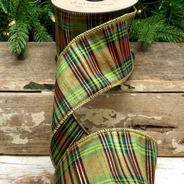 Hunter Green Plaid Ribbon