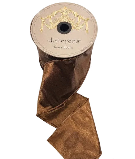 Brown Metallic Dupion Ribbon