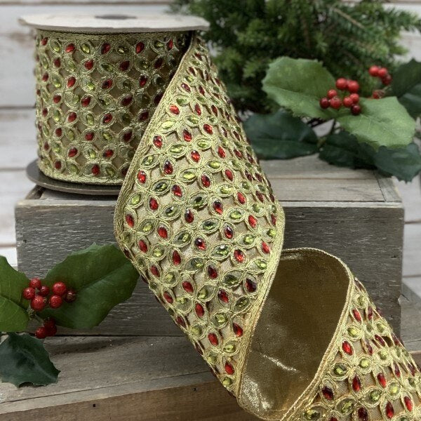 Bejeweled Christmas Ribbon