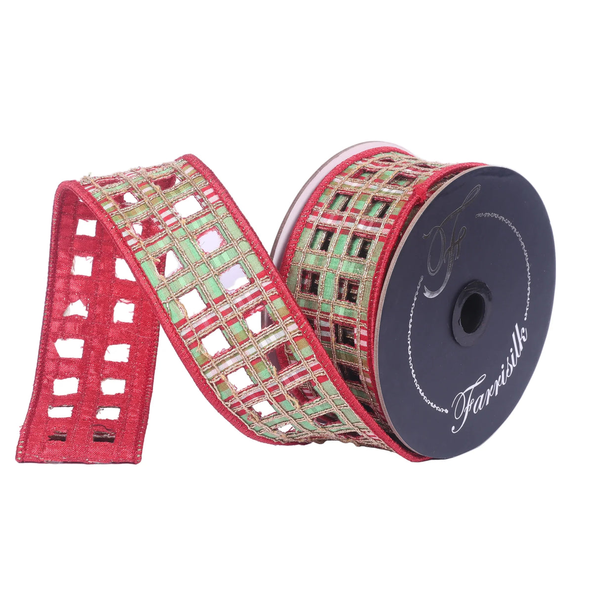 Window Plaid Christmas Ribbon