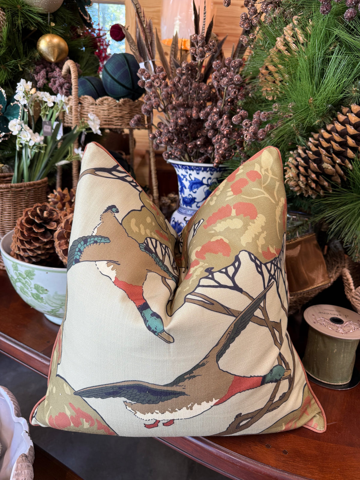 22” Mallard Throw Pillow