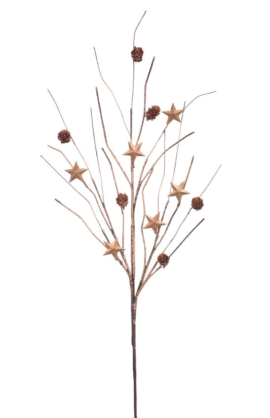 Gold Star & Pinecone Spray