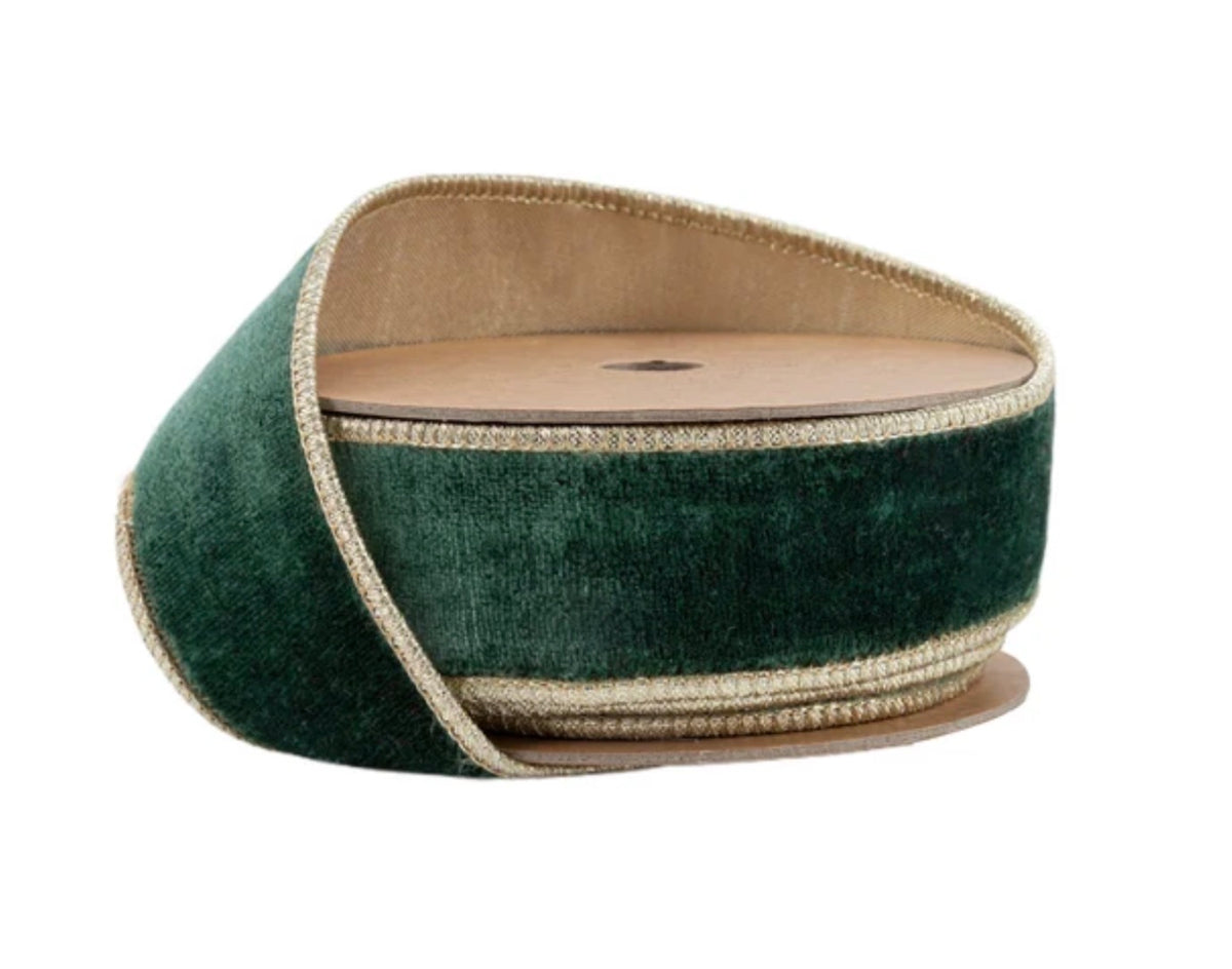 Forest Green Velvet Ribbon