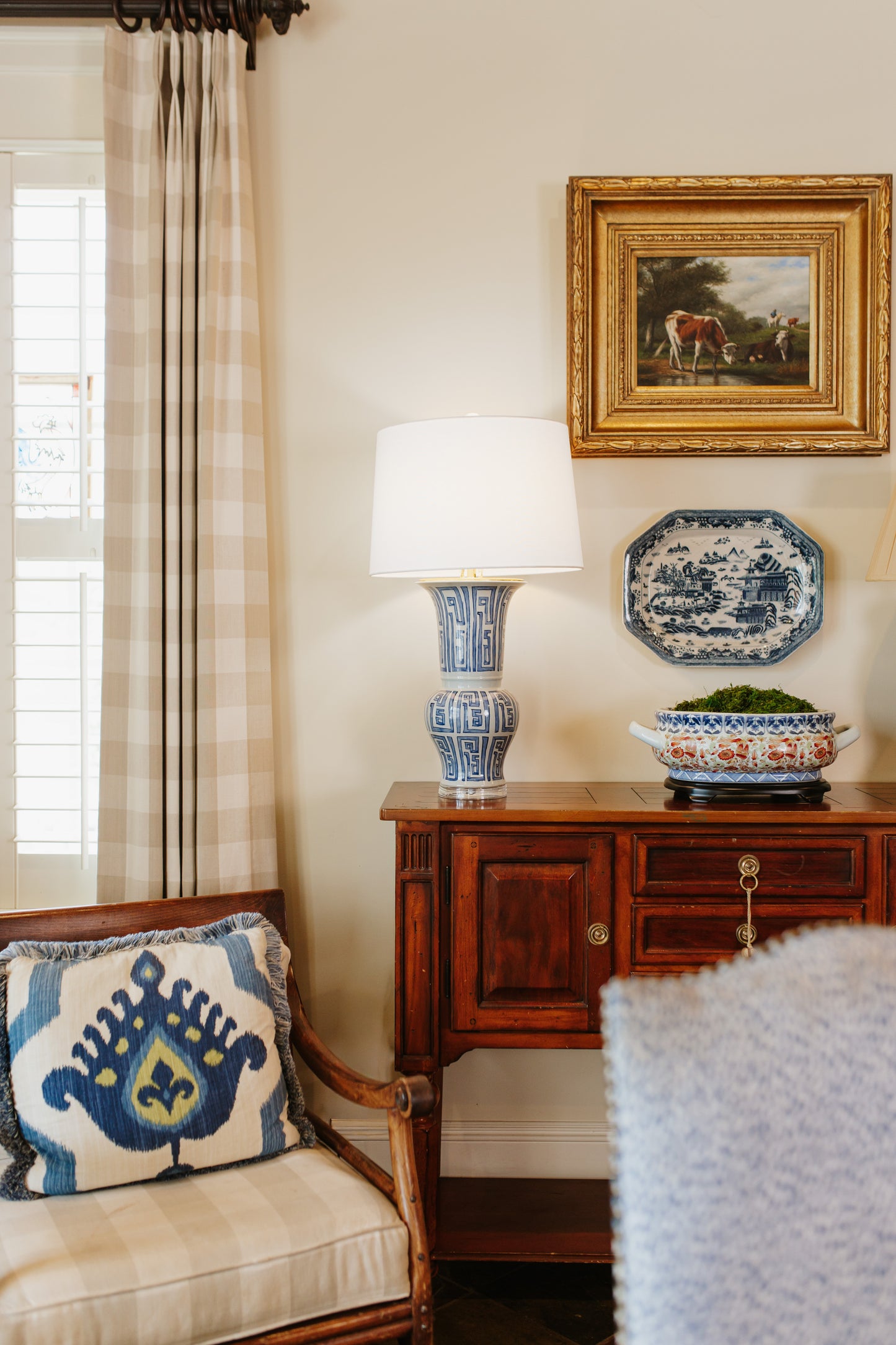 Emory Greek Key Lamp (32”)