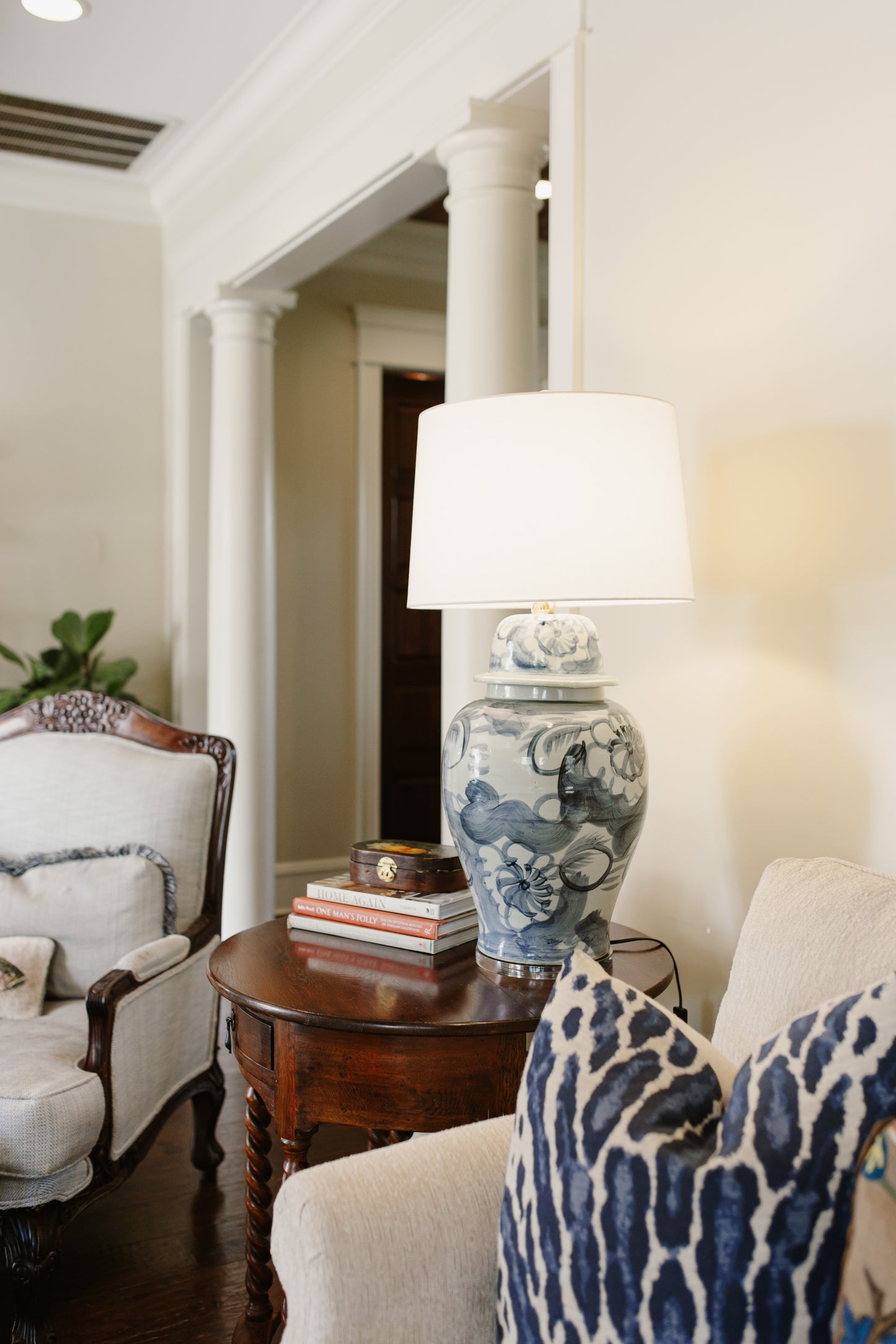 Bettye Blue Table Lamp (34")