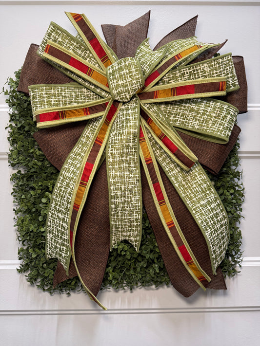 Textured Tweed Hand-Tied Bow