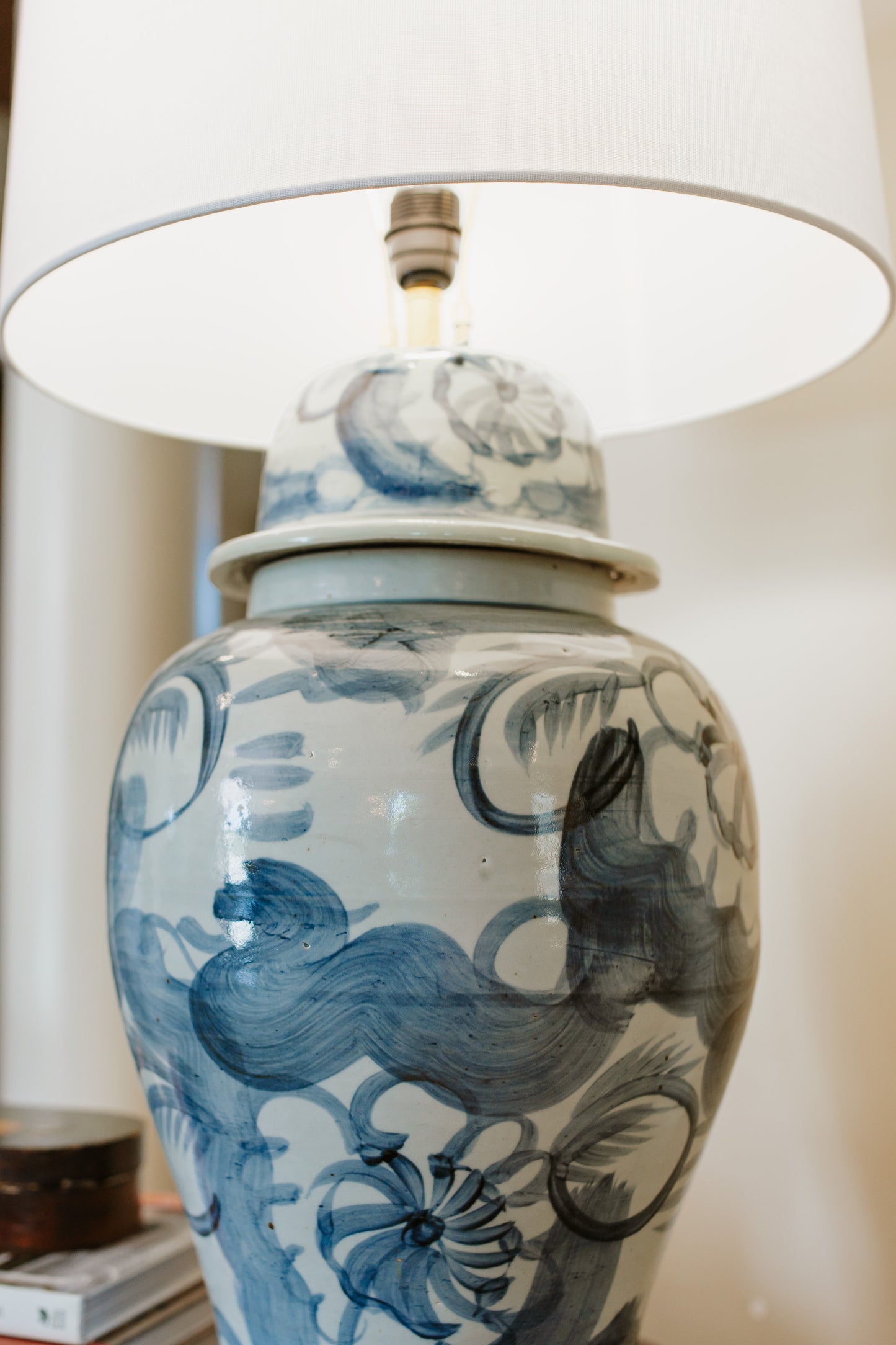 Bettye Blue Table Lamp (34")