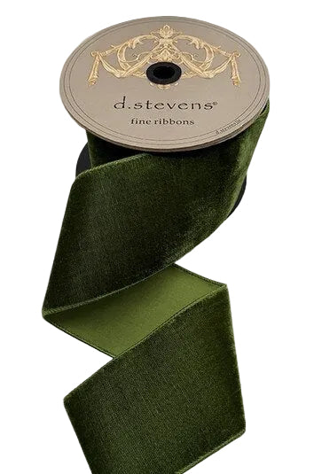Olive Green Velvet Ribbon