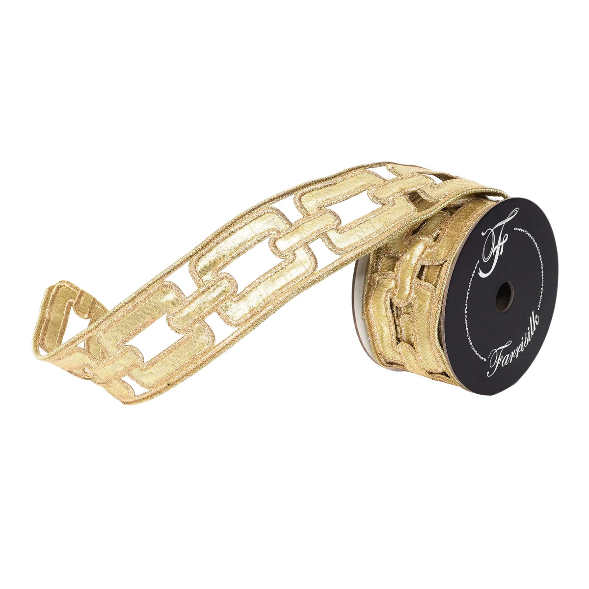 Gold Chain Wired Ribbon