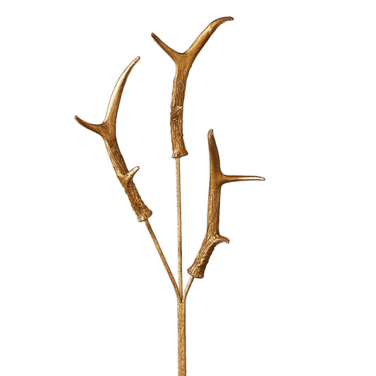 33” Gold Antler Spray
