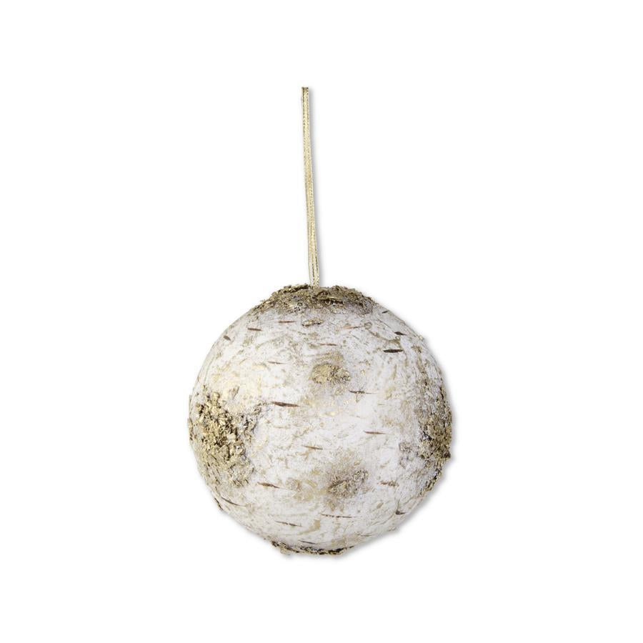5.5” Gold Washed Birch Ball Ornament