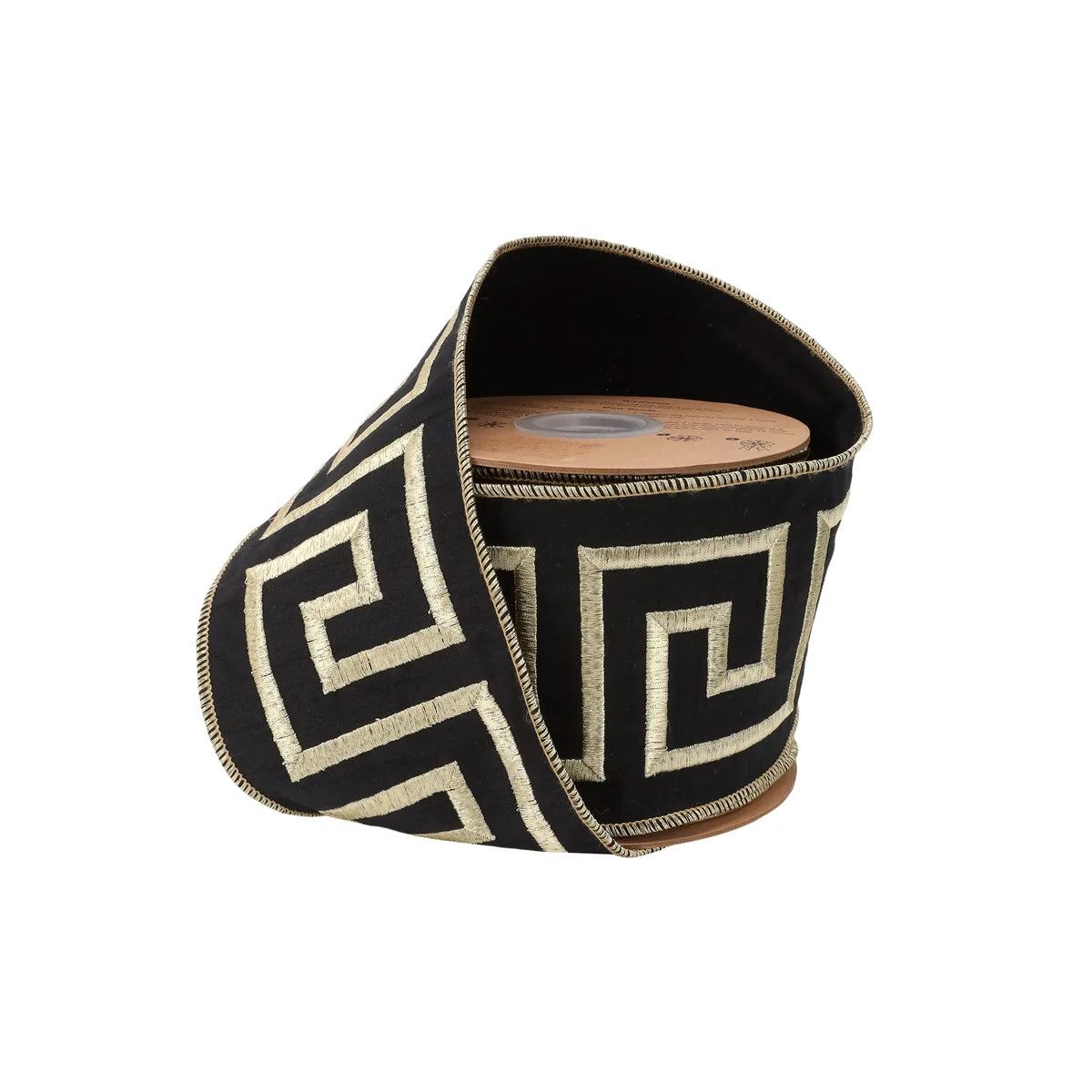 Gold & Black Greek Key Ribbon
