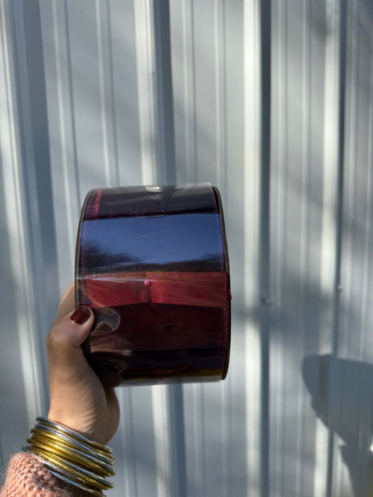 Burgundy Velvet Wired Ribbon 4”