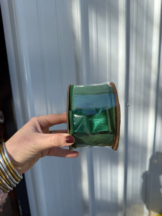 Kelly Green 2.5” Wired Ribbon