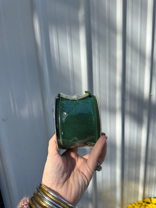 Emerald Green JME 2.5” Wired Ribbon