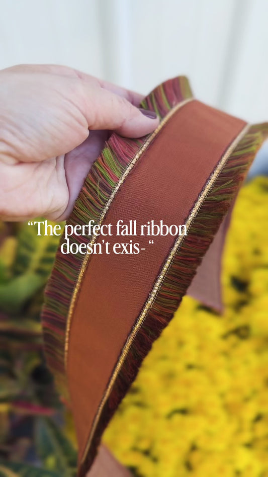 Fall Fringe Wired Ribbon 2.5”